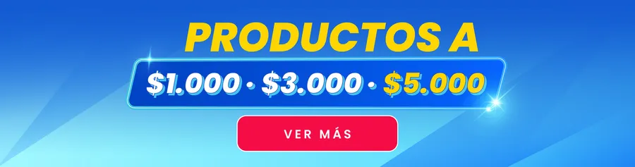 Productos a $1.000, $3.000 y $5.000