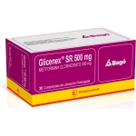 Glicenex SR (B) Metformina 500mg 30 Comprimidos Prolongados