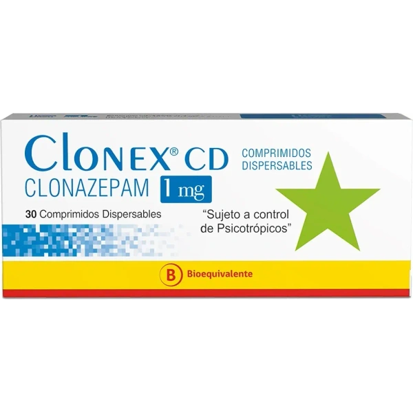Clonex Clonazepam 1mg 30 Comprimidos Dispersables