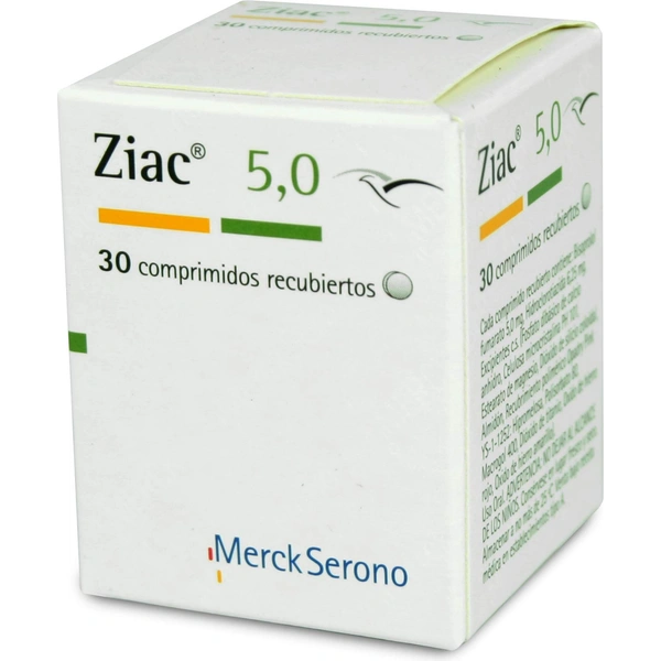 Ziac 5,0 x 30 comprimidos recubiertos