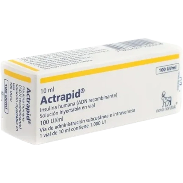 Insulina Actrapid 100 UI/ML X 1 Vial Solucion Inyectable