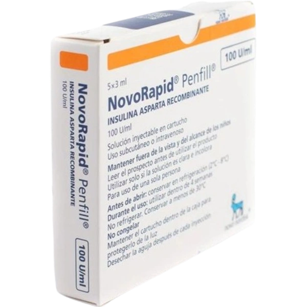 Insulina Novorapid Penfill 100 UI/ml x 5 Dispositivos x 3 ml