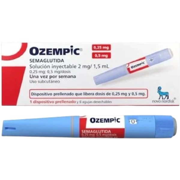 Ozempic 0.25mg/0.5mg Semaglutida 2mg / 1.5ml Solución inyectable 1 Dispositivo Prellenado