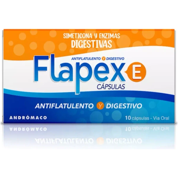 Flapex-E Simeticona 60mg 10 Cápsulas