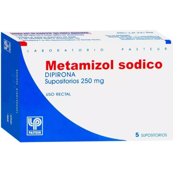 Dipirona Metamizol Sódico 250mg 5 Supositorios