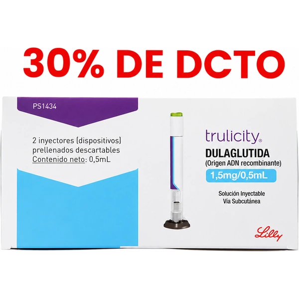 Trulicity Dulaglutida 1.5 mg/0.5 ml x 2 Jeringas Prellenadas