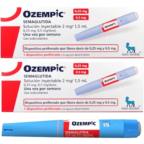 semaglutide 0.25 mg precio Pack 2 unidades de Ozempic 0.25mg/0.5mg Semaglutida 2mg NOVO NORDISK  FARMACEUTICA LTDA