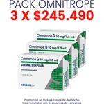 Pack Omnitrope Somatropina 10 mg / 1,5 mL Solución Inyectable x 3 cartuchos