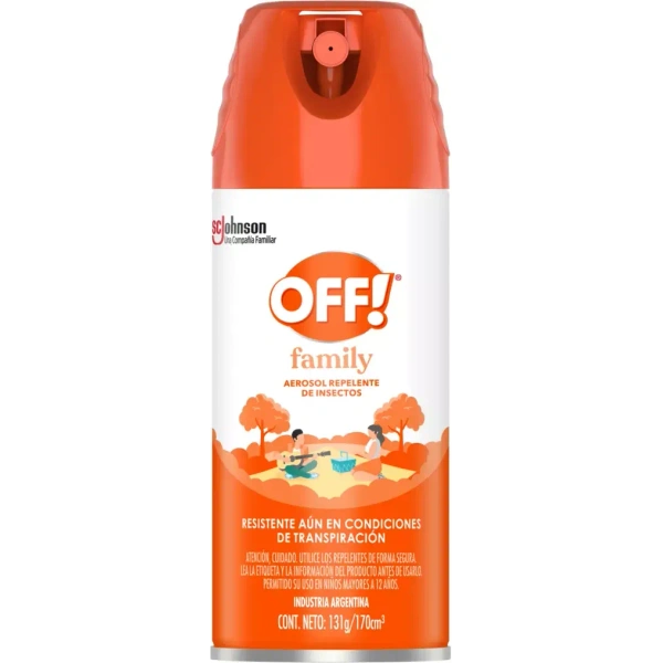 Off Family Aerosol Repelente de Insectos Resistente a Transpiración 170ml.