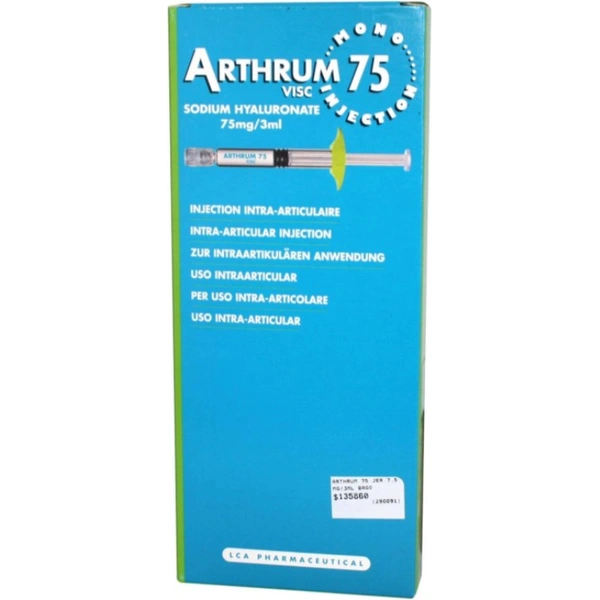 Arthrum 75 ácido hialurónico 7,5 mg / 3 ml jeringa prellenada