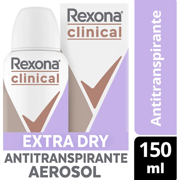 Desodorante Rexona Clinical Aerosol Extra Dry 150ml
