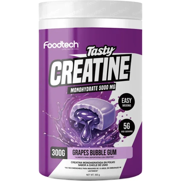 Creatina Monohidrato Sabor Uva Bubble Gum 300g – Tasty
