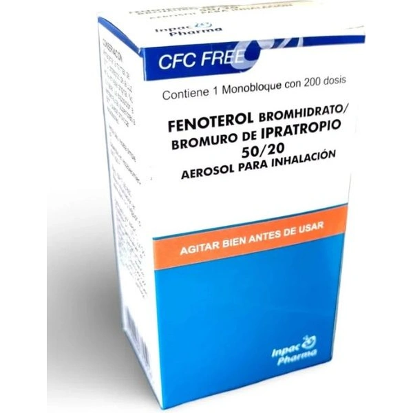 Fenoterol/Ipatropio 50/20 MCG Inhalador x 200 Dosis (CENABAST)