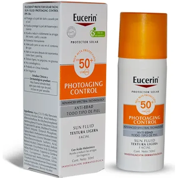 Eucerin Protector Solar Facial Fluido Anti-Edad FPS50 50ml