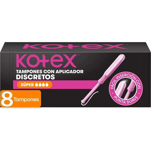 Kotex Tampón Con Aplicador Super x 8 Unidades