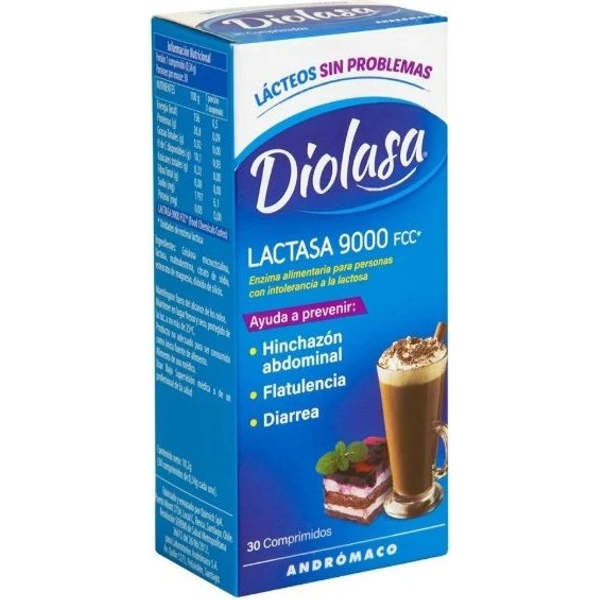 Diolasa Comprimidos 9000 Fcc x 30 